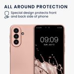 Laptop, Telefoane si Tablete - Telefoane mobile si accesorii - Accesorii Telefoane - Huse telefoane - Husa Kwmobile pentru Samsung Galaxy A57 5G, anti-alunecare, silicon, auriu, roz - Infinity.ro