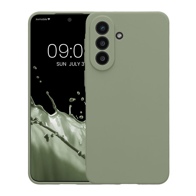 Laptop, Telefoane si Tablete - Telefoane mobile si accesorii - Accesorii Telefoane - Huse telefoane - Husa Kwmobile pentru Samsung Galaxy A57 5G, anti-alunecare, silicon, verde - Infinity.ro