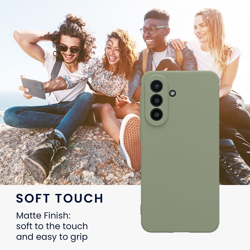 Laptop, Telefoane si Tablete - Telefoane mobile si accesorii - Accesorii Telefoane - Huse telefoane - Husa Kwmobile pentru Samsung Galaxy A57 5G, anti-alunecare, silicon, verde - Infinity.ro