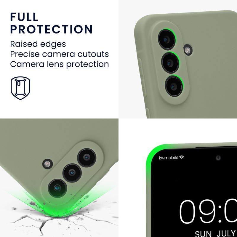 Laptop, Telefoane si Tablete - Telefoane mobile si accesorii - Accesorii Telefoane - Huse telefoane - Husa Kwmobile pentru Samsung Galaxy A57 5G, anti-alunecare, silicon, verde - Infinity.ro