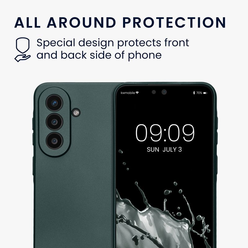 Laptop, Telefoane si Tablete - Telefoane mobile si accesorii - Accesorii Telefoane - Huse telefoane - Husa Kwmobile pentru Samsung Galaxy A57 5G, anti-alunecare, silicon, turcoaz - Infinity.ro