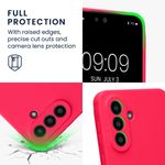 Laptop, Telefoane si Tablete - Telefoane mobile si accesorii - Accesorii Telefoane - Huse telefoane - Husa Kwmobile pentru Samsung Galaxy A57 5G, anti-alunecare, silicon, roz - Infinity.ro