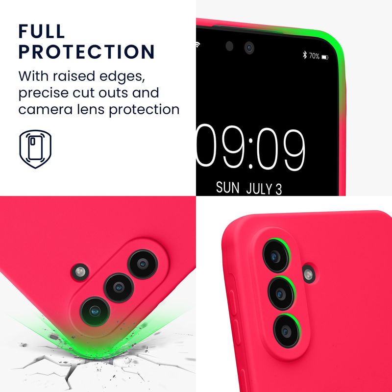 Laptop, Telefoane si Tablete - Telefoane mobile si accesorii - Accesorii Telefoane - Huse telefoane - Husa Kwmobile pentru Samsung Galaxy A57 5G, anti-alunecare, silicon, roz - Infinity.ro