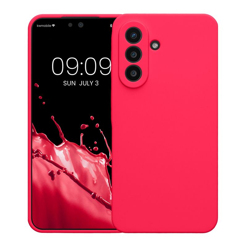 Laptop, Telefoane si Tablete - Telefoane mobile si accesorii - Accesorii Telefoane - Huse telefoane - Husa Kwmobile pentru Samsung Galaxy A57 5G, anti-alunecare, silicon, roz - Infinity.ro