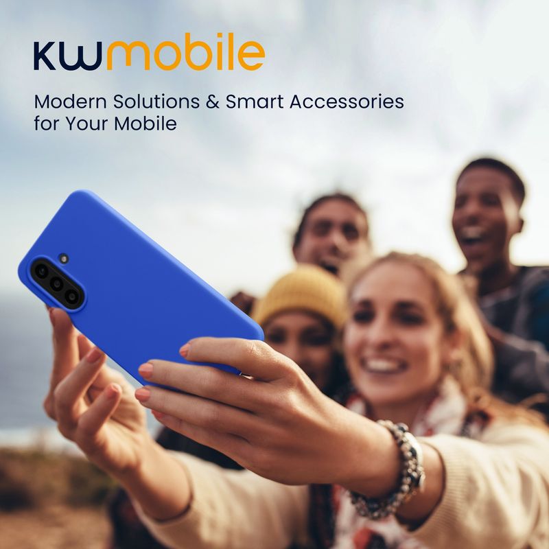 Laptop, Telefoane si Tablete - Telefoane mobile si accesorii - Accesorii Telefoane - Huse telefoane - Husa Kwmobile pentru Samsung Galaxy A57 5G, incarcare wireless, anti-alunecare, silicon, albastru - Infinity.ro