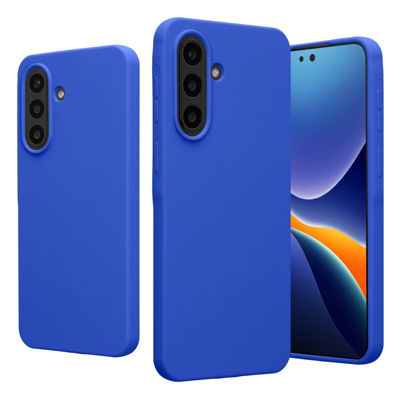 Laptop, Telefoane si Tablete - Telefoane mobile si accesorii - Accesorii Telefoane - Huse telefoane - Husa Kwmobile pentru Samsung Galaxy A57 5G, incarcare wireless, anti-alunecare, silicon, albastru - Infinity.ro