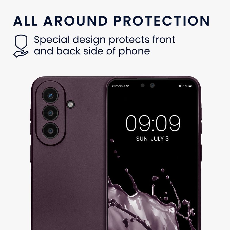 Laptop, Telefoane si Tablete - Telefoane mobile si accesorii - Accesorii Telefoane - Huse telefoane - Husa Kwmobile pentru Samsung Galaxy A57 5G, anti-alunecare, silicon, visiniu - Infinity.ro