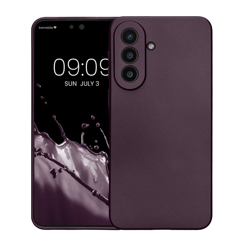 Laptop, Telefoane si Tablete - Telefoane mobile si accesorii - Accesorii Telefoane - Huse telefoane - Husa Kwmobile pentru Samsung Galaxy A57 5G, anti-alunecare, silicon, visiniu - Infinity.ro
