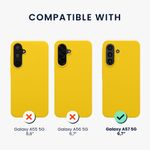 Laptop, Telefoane si Tablete - Telefoane mobile si accesorii - Accesorii Telefoane - Huse telefoane - Husa Kwmobile pentru Samsung Galaxy A57 5G, incarcare wireless, silicon, galben - Infinity.ro