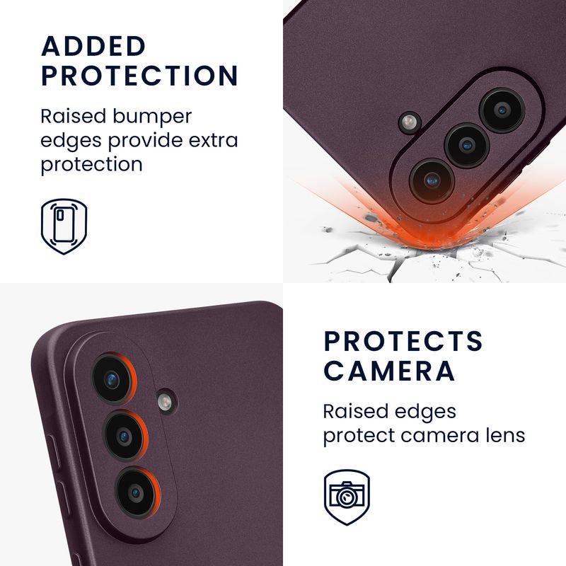 Laptop, Telefoane si Tablete - Telefoane mobile si accesorii - Accesorii Telefoane - Huse telefoane - Husa Kwmobile pentru Samsung Galaxy A57 5G, anti-alunecare, silicon, visiniu - Infinity.ro