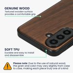 Laptop, Telefoane si Tablete - Telefoane mobile si accesorii - Accesorii Telefoane - Huse telefoane - Husa Kwmobile pentru Samsung Galaxy A57 5G, compatibilitate MagSafe, lemn, TPU, maro - Infinity.ro