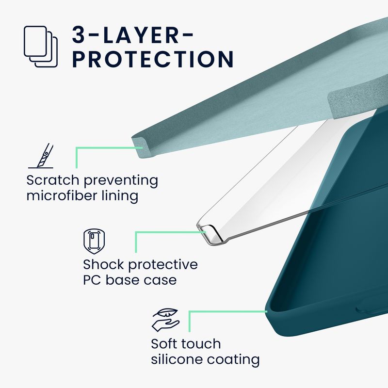 Laptop, Telefoane si Tablete - Telefoane mobile si accesorii - Accesorii Telefoane - Huse telefoane - Husa Kwmobile pentru Samsung Galaxy A57 5G, incarcare wireless, silicon, turcoaz - Infinity.ro
