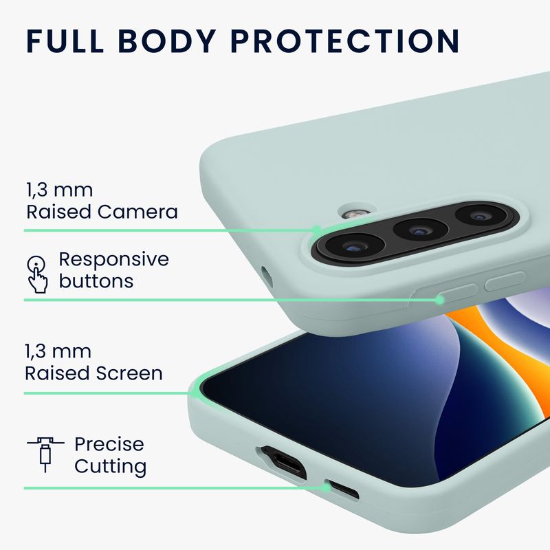 Laptop, Telefoane si Tablete - Telefoane mobile si accesorii - Accesorii Telefoane - Huse telefoane - Husa Kwmobile pentru Samsung Galaxy A57 5G, incarcare wireless, silicon, verde, TPU - Infinity.ro