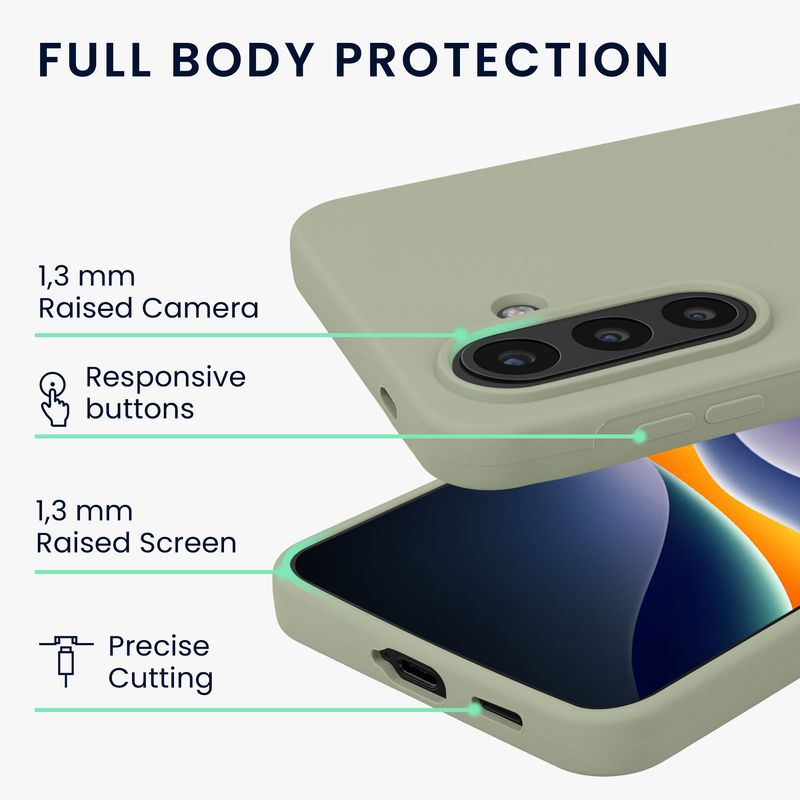 Laptop, Telefoane si Tablete - Telefoane mobile si accesorii - Accesorii Telefoane - Huse telefoane - Husa Kwmobile pentru Samsung Galaxy A57 5G, incarcare wireless, silicon, verde - Infinity.ro
