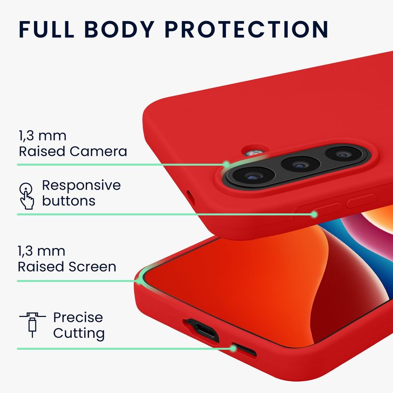 Laptop, Telefoane si Tablete - Telefoane mobile si accesorii - Accesorii Telefoane - Huse telefoane - Husa Kwmobile pentru Samsung Galaxy A57 5G, incarcare wireless, silicon, rosu - Infinity.ro