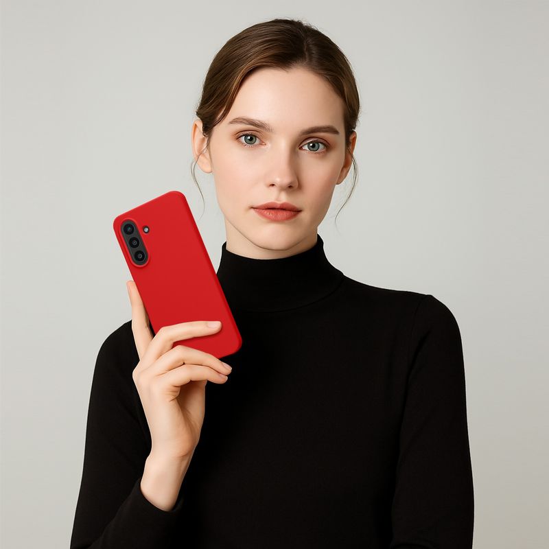 Laptop, Telefoane si Tablete - Telefoane mobile si accesorii - Accesorii Telefoane - Huse telefoane - Husa Kwmobile pentru Samsung Galaxy A57 5G, incarcare wireless, silicon, rosu - Infinity.ro
