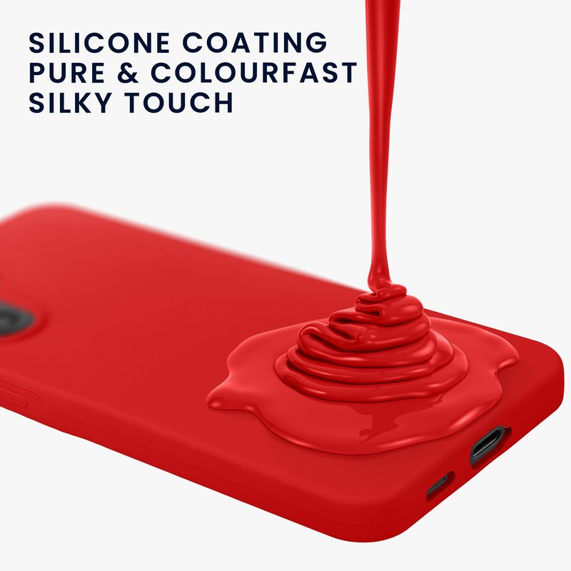 Laptop, Telefoane si Tablete - Telefoane mobile si accesorii - Accesorii Telefoane - Huse telefoane - Husa Kwmobile pentru Samsung Galaxy A57 5G, incarcare wireless, silicon, rosu - Infinity.ro