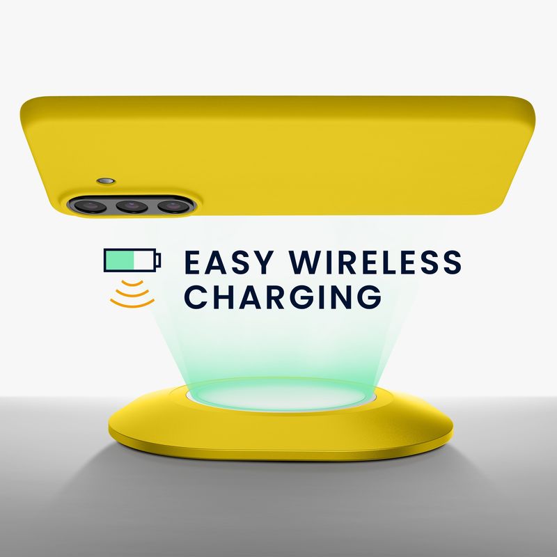 Laptop, Telefoane si Tablete - Telefoane mobile si accesorii - Accesorii Telefoane - Huse telefoane - Husa Kwmobile pentru Samsung Galaxy A57 5G, incarcare wireless, TPU, galben - Infinity.ro