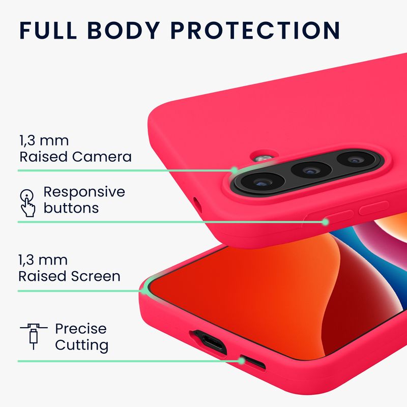 Laptop, Telefoane si Tablete - Telefoane mobile si accesorii - Accesorii Telefoane - Huse telefoane - Husa Kwmobile pentru Samsung Galaxy A57 5G, incarcare wireless, silicon, roz - Infinity.ro