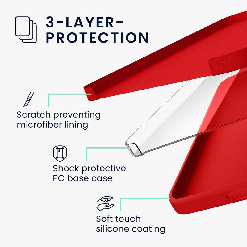 Laptop, Telefoane si Tablete - Telefoane mobile si accesorii - Accesorii Telefoane - Huse telefoane - Husa Kwmobile pentru Samsung Galaxy A57 5G, incarcare wireless, silicon, rosu - Infinity.ro