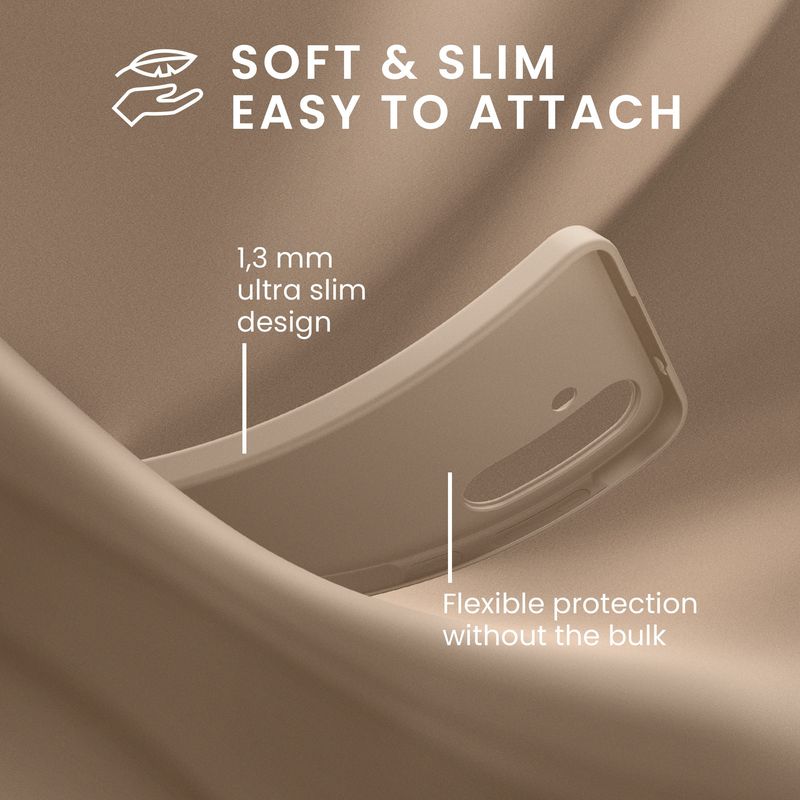 Laptop, Telefoane si Tablete - Telefoane mobile si accesorii - Accesorii Telefoane - Huse telefoane - Husa Kwmobile pentru Samsung Galaxy A57 5G, incarcare wireless, TPU, bej - Infinity.ro