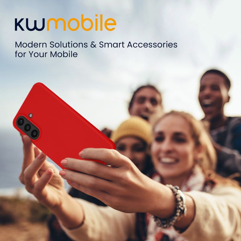 Laptop, Telefoane si Tablete - Telefoane mobile si accesorii - Accesorii Telefoane - Huse telefoane - Husa Kwmobile pentru Samsung Galaxy A57 5G, incarcare wireless, TPU, rosu - Infinity.ro
