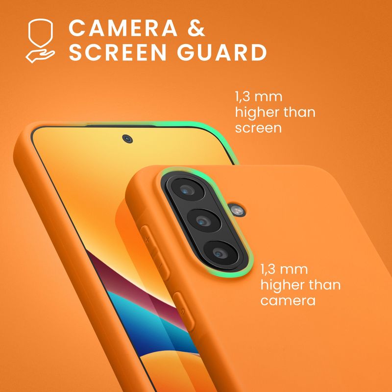 Laptop, Telefoane si Tablete - Telefoane mobile si accesorii - Accesorii Telefoane - Huse telefoane - Husa Kwmobile pentru Samsung Galaxy A57 5G, incarcare wireless, TPU, portocaliu - Infinity.ro