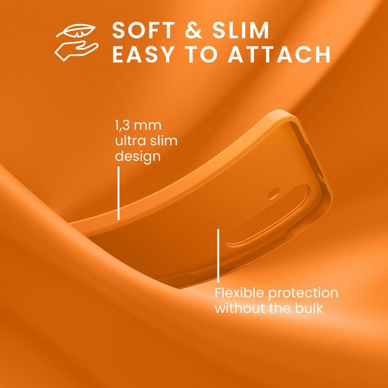 Laptop, Telefoane si Tablete - Telefoane mobile si accesorii - Accesorii Telefoane - Huse telefoane - Husa Kwmobile pentru Samsung Galaxy A57 5G, incarcare wireless, TPU, portocaliu - Infinity.ro