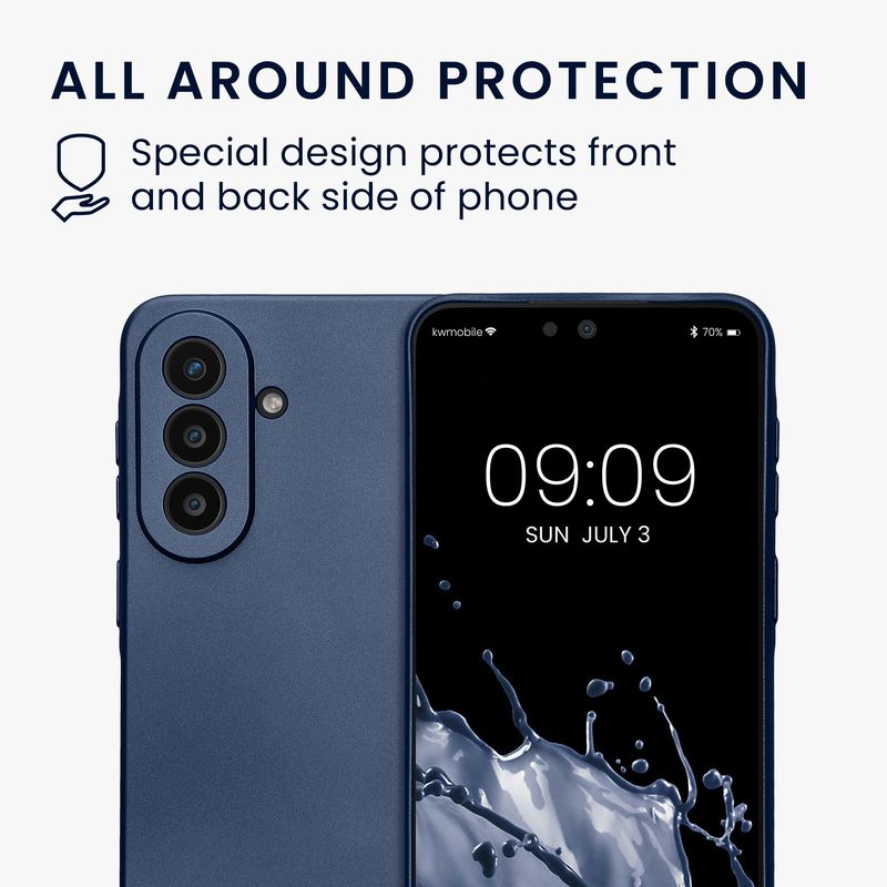 Laptop, Telefoane si Tablete - Telefoane mobile si accesorii - Accesorii Telefoane - Huse telefoane - Husa Kwmobile pentru Samsung Galaxy A57 5G, protectie la zgarieturi, silicon, albastru - Infinity.ro