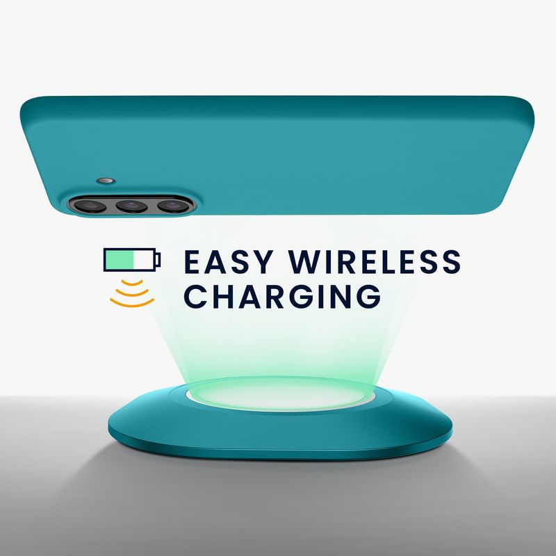 Laptop, Telefoane si Tablete - Telefoane mobile si accesorii - Accesorii Telefoane - Huse telefoane - Husa Kwmobile pentru Samsung Galaxy A57 5G, incarcare wireless, TPU, turcoaz - Infinity.ro