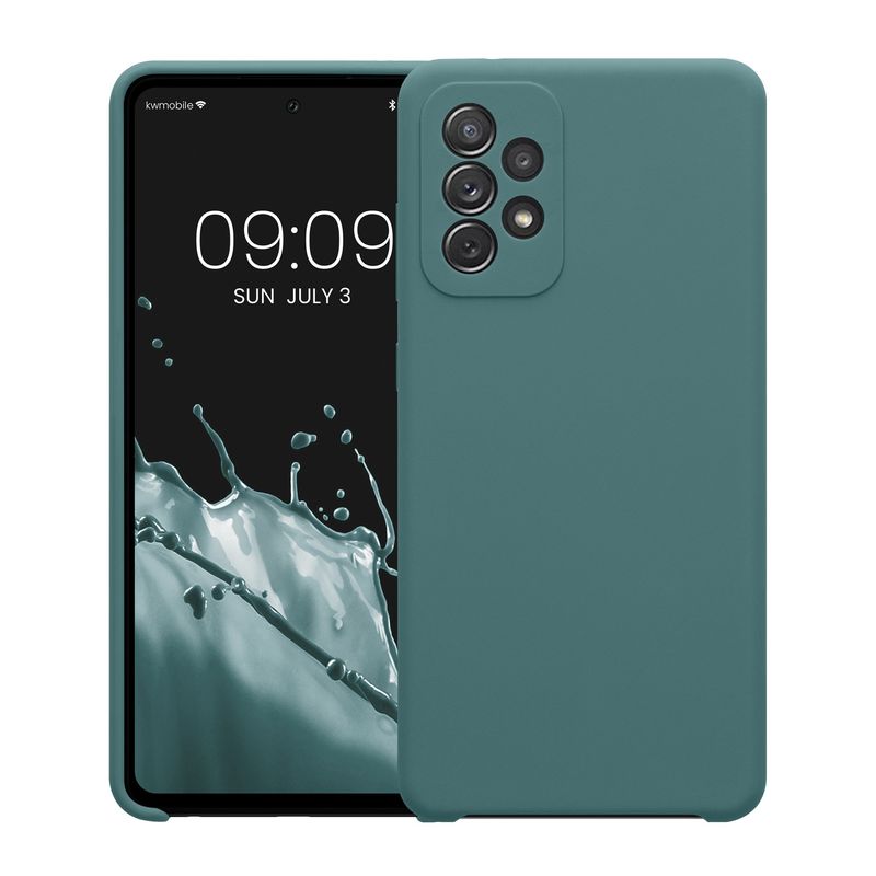 Laptop, Telefoane si Tablete - Telefoane mobile si accesorii - Accesorii Telefoane - Huse telefoane - Husa Kwmobile pentru Samsung Galaxy A72, incarcare wireless, silicon, albastru - Infinity.ro