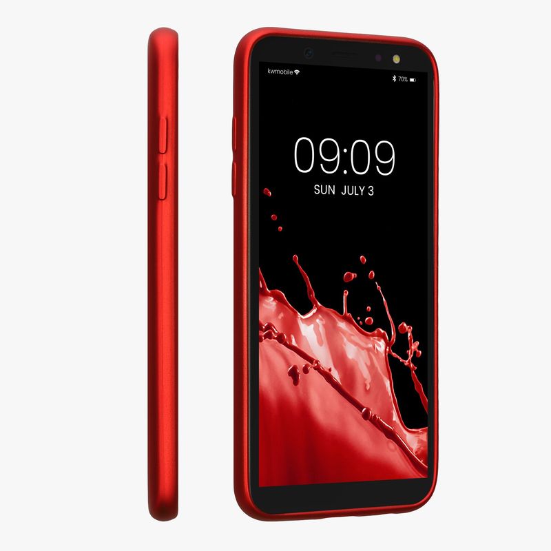Laptop, Telefoane si Tablete - Telefoane mobile si accesorii - Accesorii Telefoane - Huse telefoane - Husa Kwmobile pentru Samsung Galaxy A6 (2018), anti-alunecare, silicon, rosu - Infinity.ro