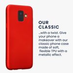 Laptop, Telefoane si Tablete - Telefoane mobile si accesorii - Accesorii Telefoane - Huse telefoane - Husa Kwmobile pentru Samsung Galaxy A6 (2018), anti-alunecare, silicon, rosu - Infinity.ro