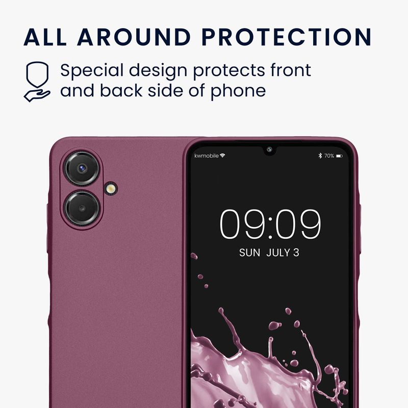 Laptop, Telefoane si Tablete - Telefoane mobile si accesorii - Accesorii Telefoane - Huse telefoane - Husa Kwmobile pentru Samsung Galaxy A06, anti-alunecare, silicon, lavanda - Infinity.ro