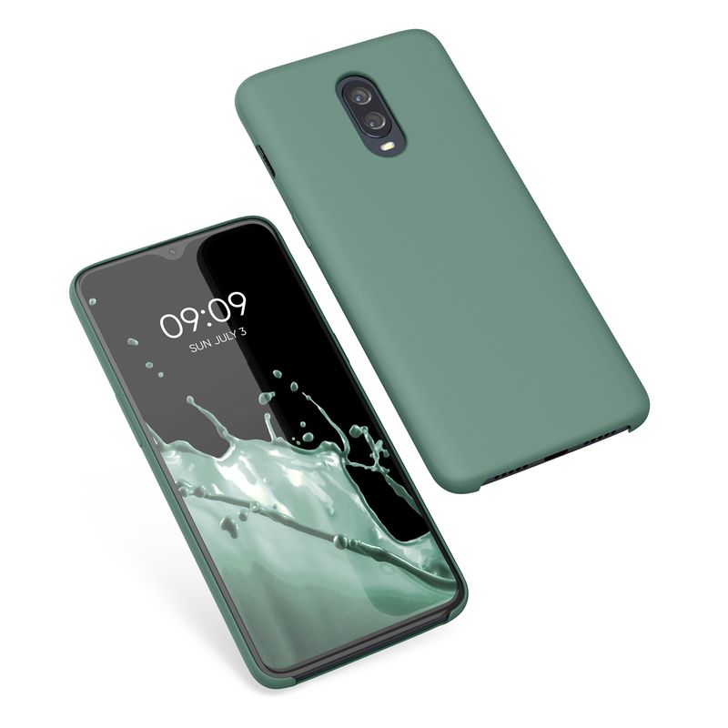 Laptop, Telefoane si Tablete - Telefoane mobile si accesorii - Accesorii Telefoane - Huse telefoane - Husa Kwmobile pentru OnePlus 6T, incarcare wireless, silicon, verde - Infinity.ro