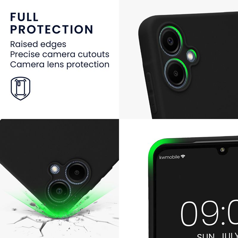 Laptop, Telefoane si Tablete - Telefoane mobile si accesorii - Accesorii Telefoane - Huse telefoane - Husa Kwmobile pentru Samsung Galaxy A06, anti-alunecare, silicon, negru - Infinity.ro