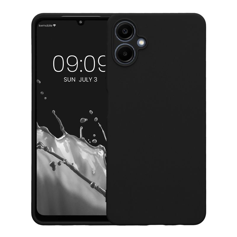 Laptop, Telefoane si Tablete - Telefoane mobile si accesorii - Accesorii Telefoane - Huse telefoane - Husa Kwmobile pentru Samsung Galaxy A06, anti-alunecare, silicon, negru - Infinity.ro