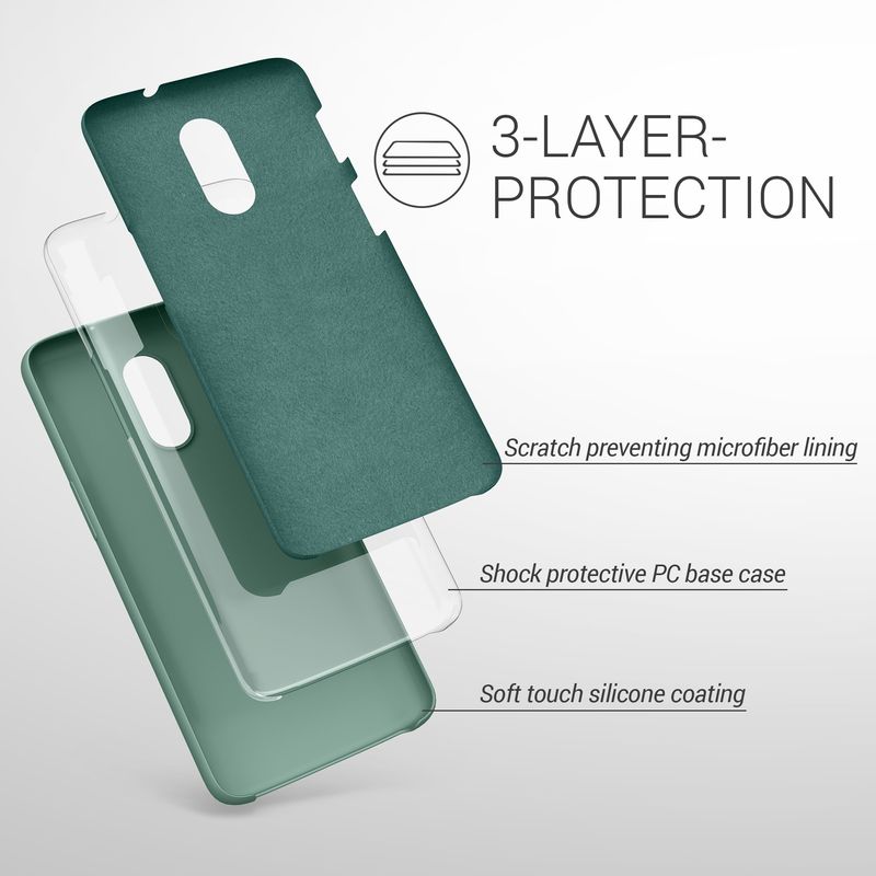 Laptop, Telefoane si Tablete - Telefoane mobile si accesorii - Accesorii Telefoane - Huse telefoane - Husa Kwmobile pentru OnePlus 6T, incarcare wireless, silicon, verde - Infinity.ro
