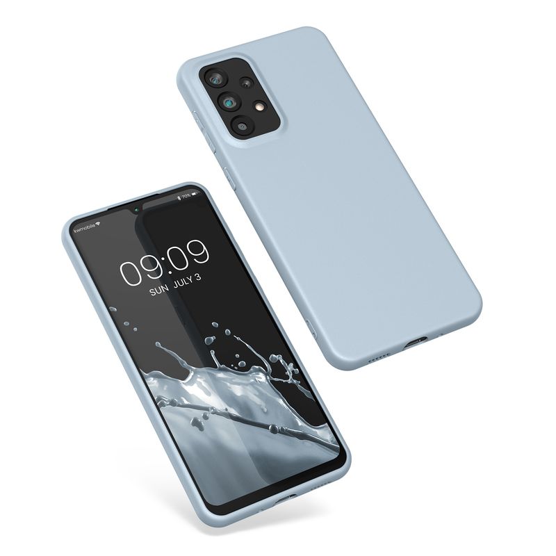 Laptop, Telefoane si Tablete - Telefoane mobile si accesorii - Accesorii Telefoane - Huse telefoane - Husa Kwmobile pentru Samsung Galaxy A33 5G, incarcare wireless, silicon, albastru deschis - Infinity.ro