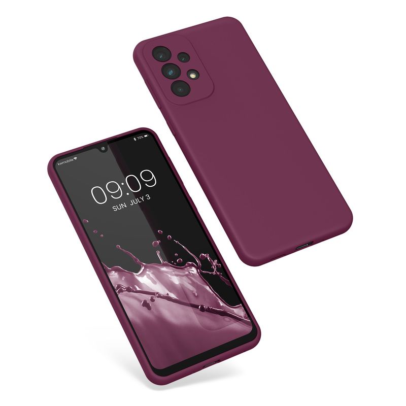 Laptop, Telefoane si Tablete - Telefoane mobile si accesorii - Accesorii Telefoane - Huse telefoane - Husa Kwmobile pentru Samsung Galaxy A33 5G, incarcare wireless, anti-alunecare, silicon, mov - Infinity.ro