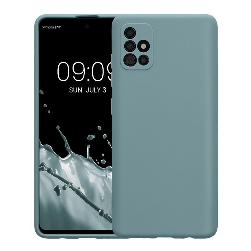 Laptop, Telefoane si Tablete - Telefoane mobile si accesorii - Accesorii Telefoane - Huse telefoane - Husa Kwmobile pentru Samsung Galaxy A51, anti-alunecare, silicon, noapte - Infinity.ro