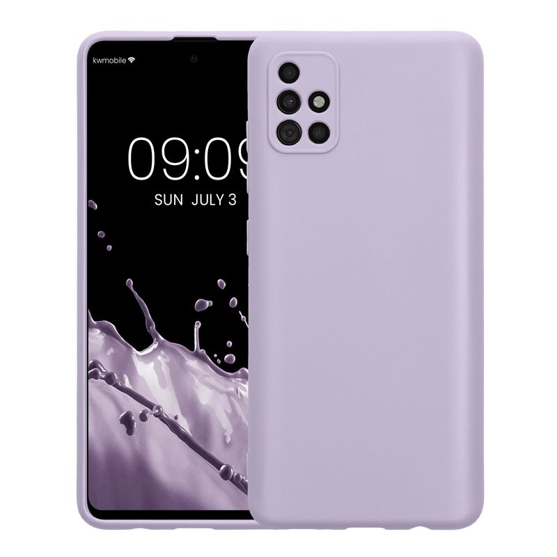 Laptop, Telefoane si Tablete - Telefoane mobile si accesorii - Accesorii Telefoane - Huse telefoane - Husa Kwmobile pentru Samsung Galaxy A51, anti-alunecare, protectie la zgarieturi, silicon, mov - Infinity.ro
