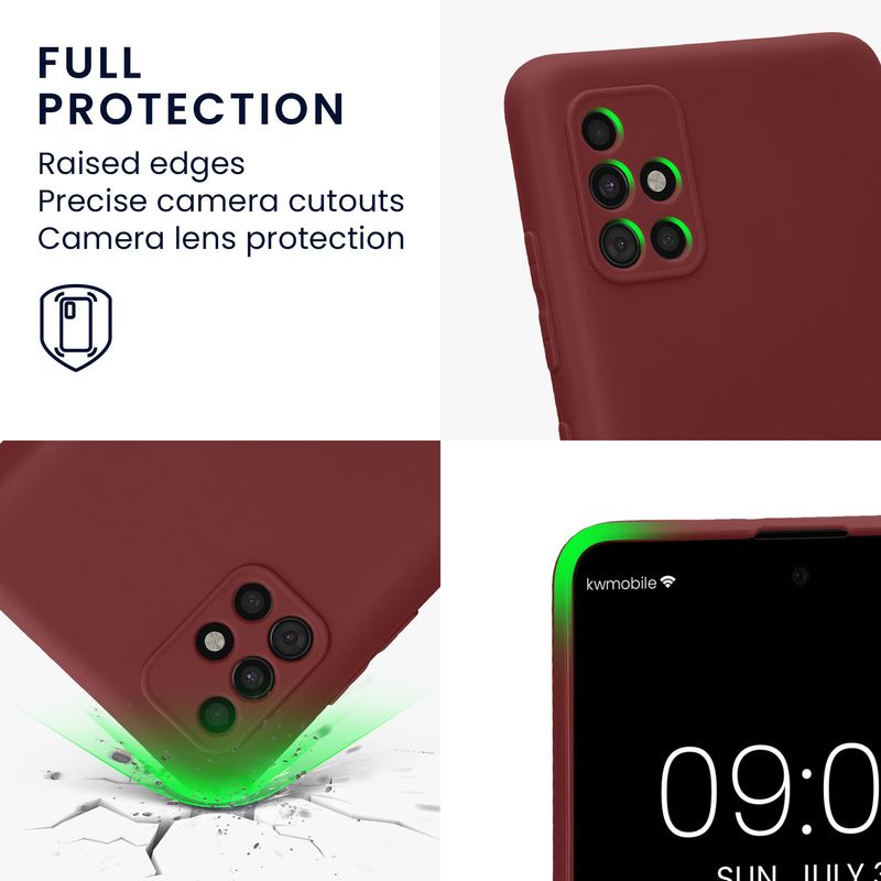 Laptop, Telefoane si Tablete - Telefoane mobile si accesorii - Accesorii Telefoane - Huse telefoane - Husa Kwmobile pentru Samsung Galaxy A51, anti-alunecare, silicon, mov - Infinity.ro