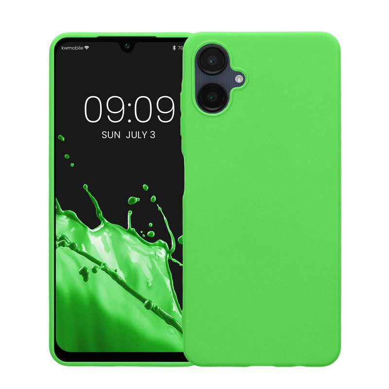 Laptop, Telefoane si Tablete - Telefoane mobile si accesorii - Accesorii Telefoane - Huse telefoane - Husa Kwmobile pentru Samsung Galaxy A06, incarcare wireless, silicon, verde - Infinity.ro