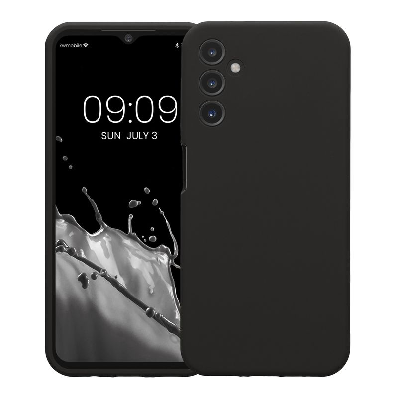 Laptop, Telefoane si Tablete - Telefoane mobile si accesorii - Accesorii Telefoane - Huse telefoane - Husa Kwmobile pentru Samsung Galaxy A14 5G, anti-alunecare, silicon, gri - Infinity.ro
