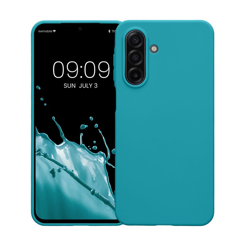 Laptop, Telefoane si Tablete - Telefoane mobile si accesorii - Accesorii Telefoane - Huse telefoane - Husa Kwmobile pentru Samsung Galaxy A17 4G/5G, incarcare wireless, TPU, turcoaz - Infinity.ro