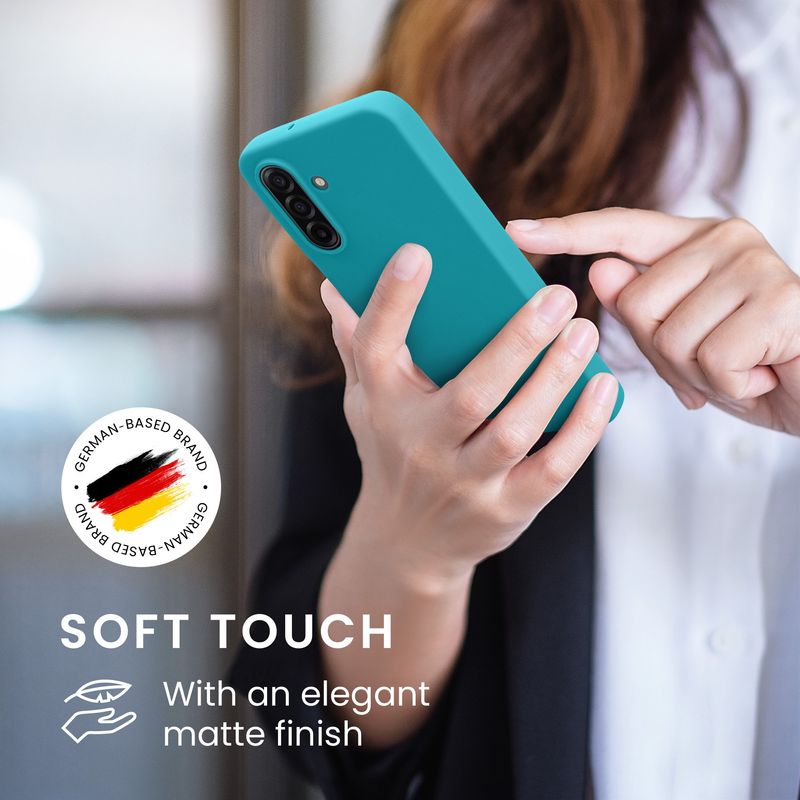Laptop, Telefoane si Tablete - Telefoane mobile si accesorii - Accesorii Telefoane - Huse telefoane - Husa Kwmobile pentru Samsung Galaxy A17 4G/5G, incarcare wireless, TPU, turcoaz - Infinity.ro
