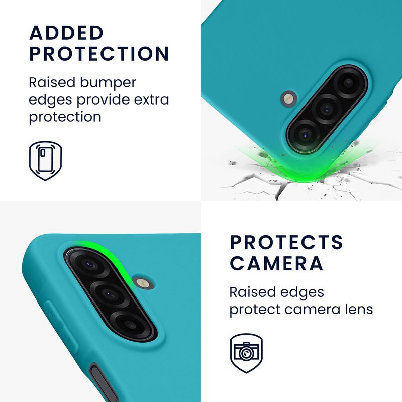 Laptop, Telefoane si Tablete - Telefoane mobile si accesorii - Accesorii Telefoane - Huse telefoane - Husa Kwmobile pentru Samsung Galaxy A17 4G/5G, incarcare wireless, TPU, turcoaz - Infinity.ro