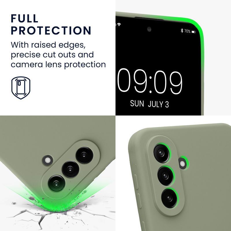 Laptop, Telefoane si Tablete - Telefoane mobile si accesorii - Accesorii Telefoane - Huse telefoane - Husa Kwmobile pentru Samsung Galaxy A37 5G, anti-alunecare, silicon, verde - Infinity.ro