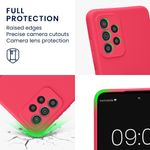 Laptop, Telefoane si Tablete - Telefoane mobile si accesorii - Accesorii Telefoane - Huse telefoane - Husa Kwmobile pentru Samsung Galaxy A52/Galaxy A52 5G/Galaxy A52s 5G, anti-alunecare, silicon, roz neon - Infinity.ro